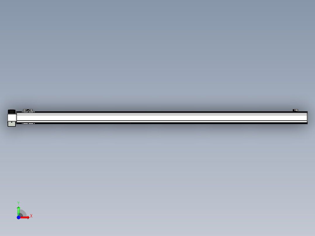 同步带滑台-半封闭B10H-L45-S2200-LD-P40-D3前视图