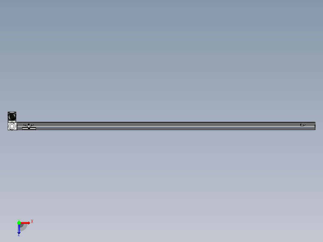 同步带滑台-半封闭B10H-L45-S2200-LD-P40-D3俯视图