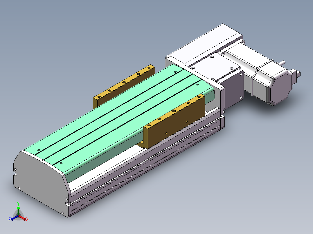 MTB同步带半封闭MTB14M-R-200W正等轴测图