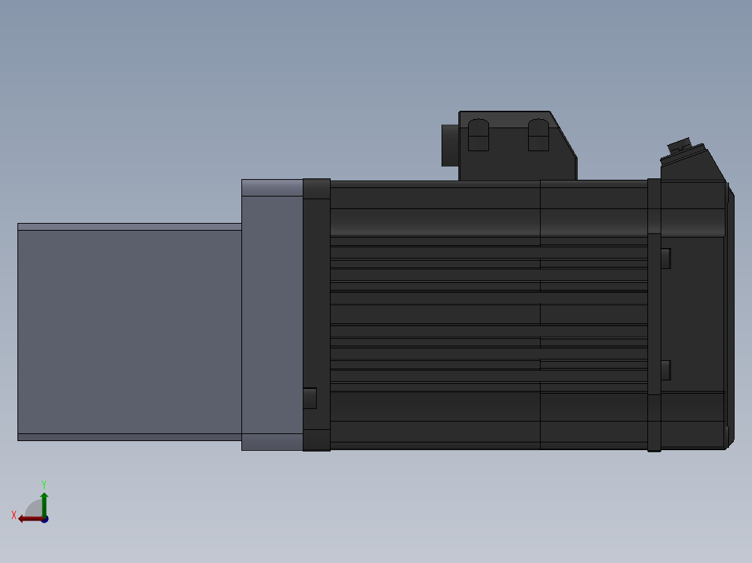 64SP-(750w电机+联轴器+64法兰80-80+64SP马达座)后视图