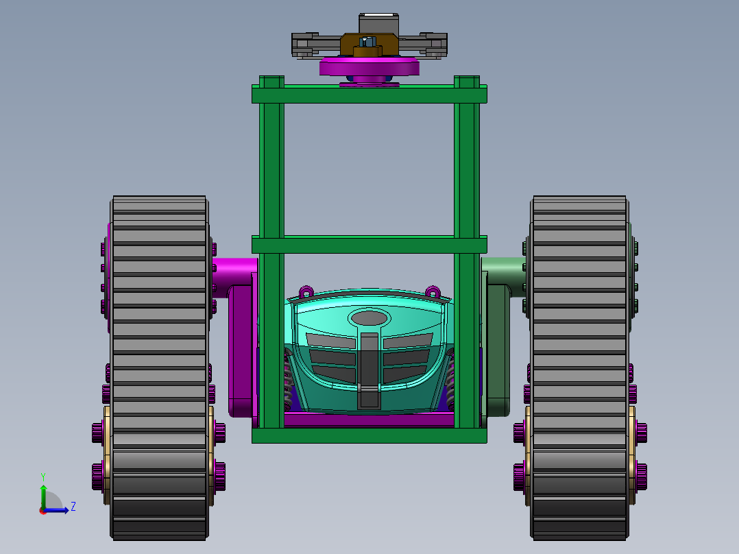 振动式采摘机左视图