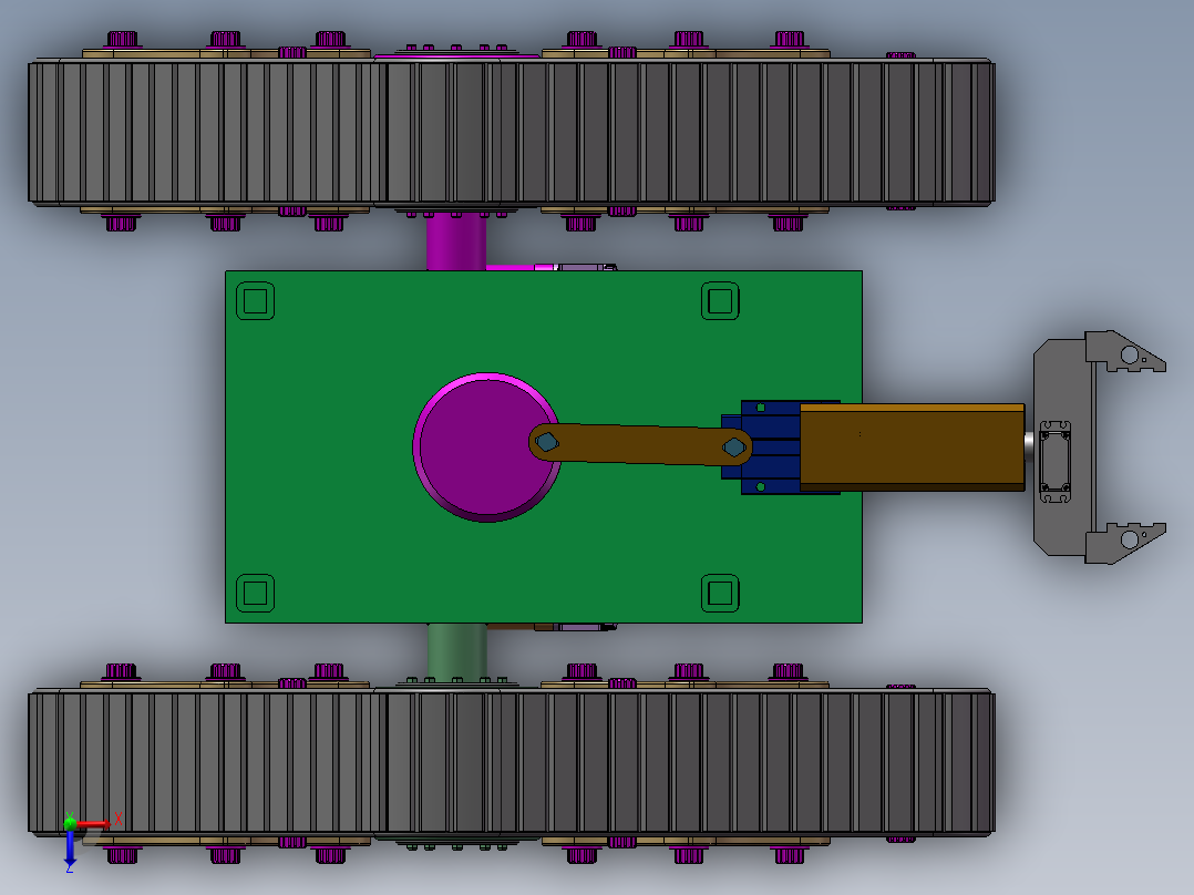 振动式采摘机俯视图