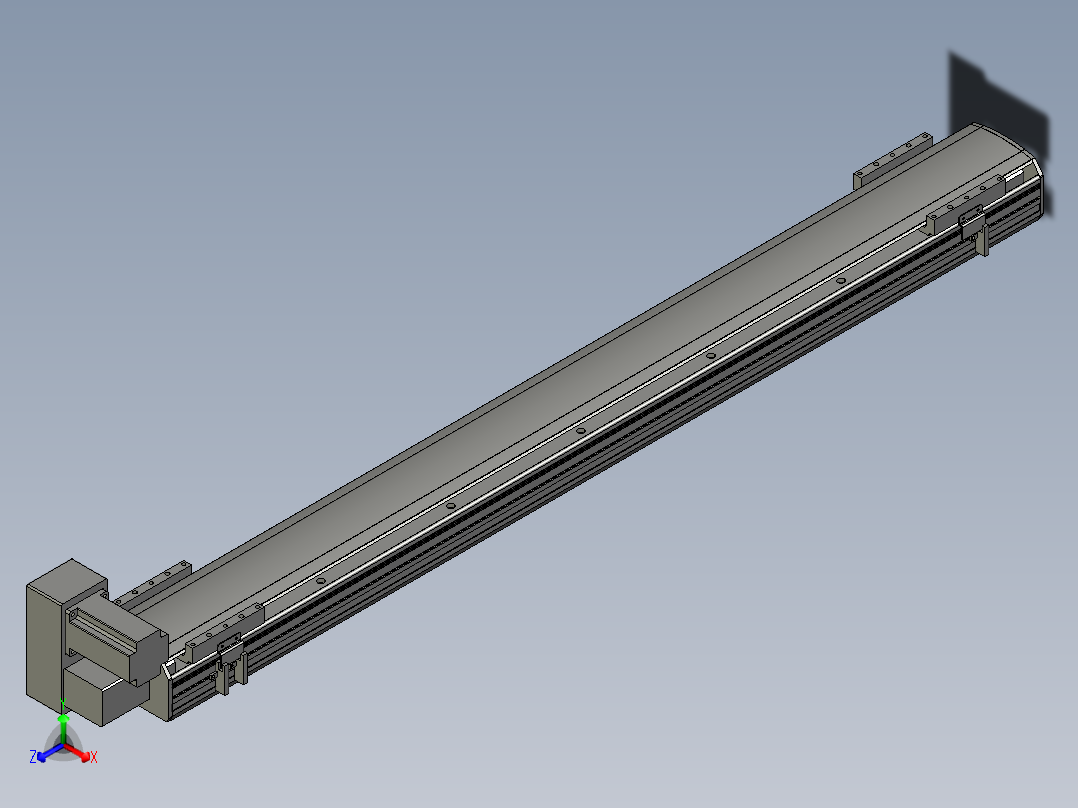 直线模组WG-LHB12-S1100-LU设计图纸正等轴测图