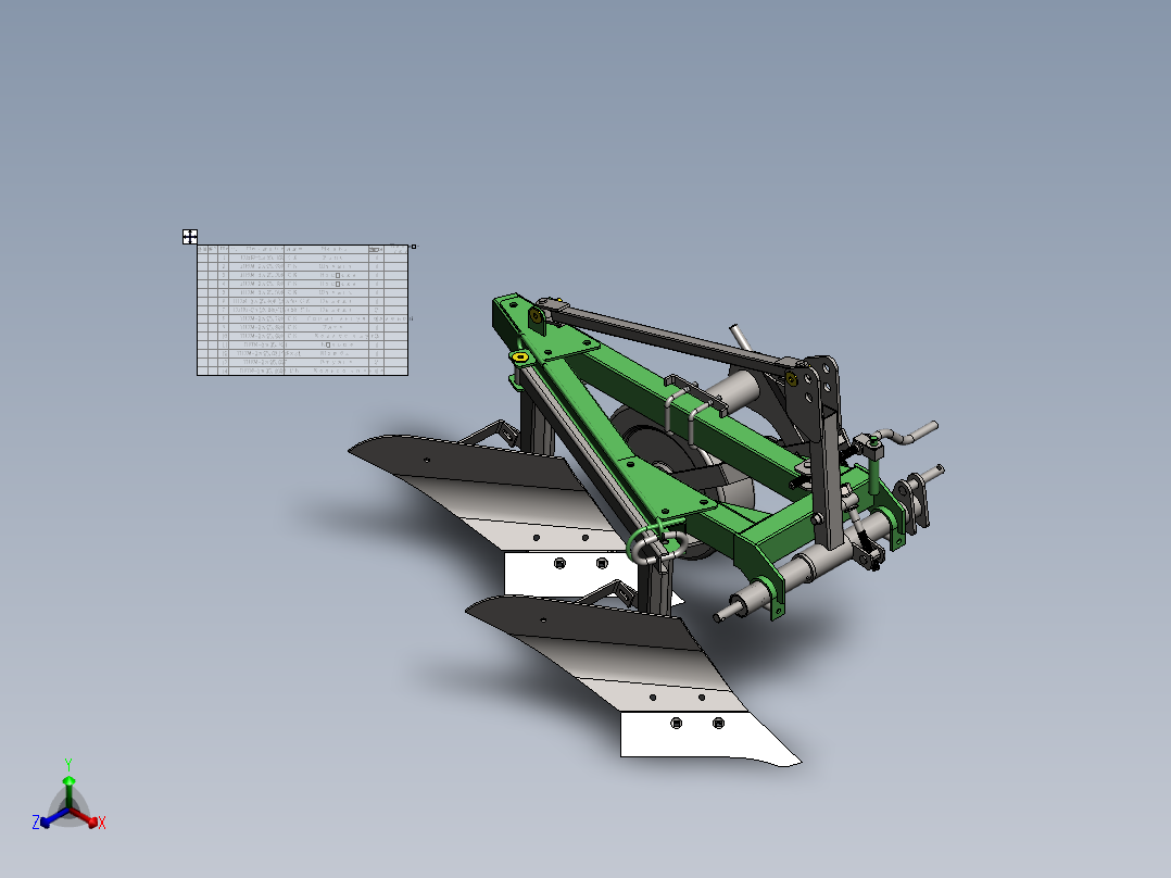 大深度犁地机正等轴测图