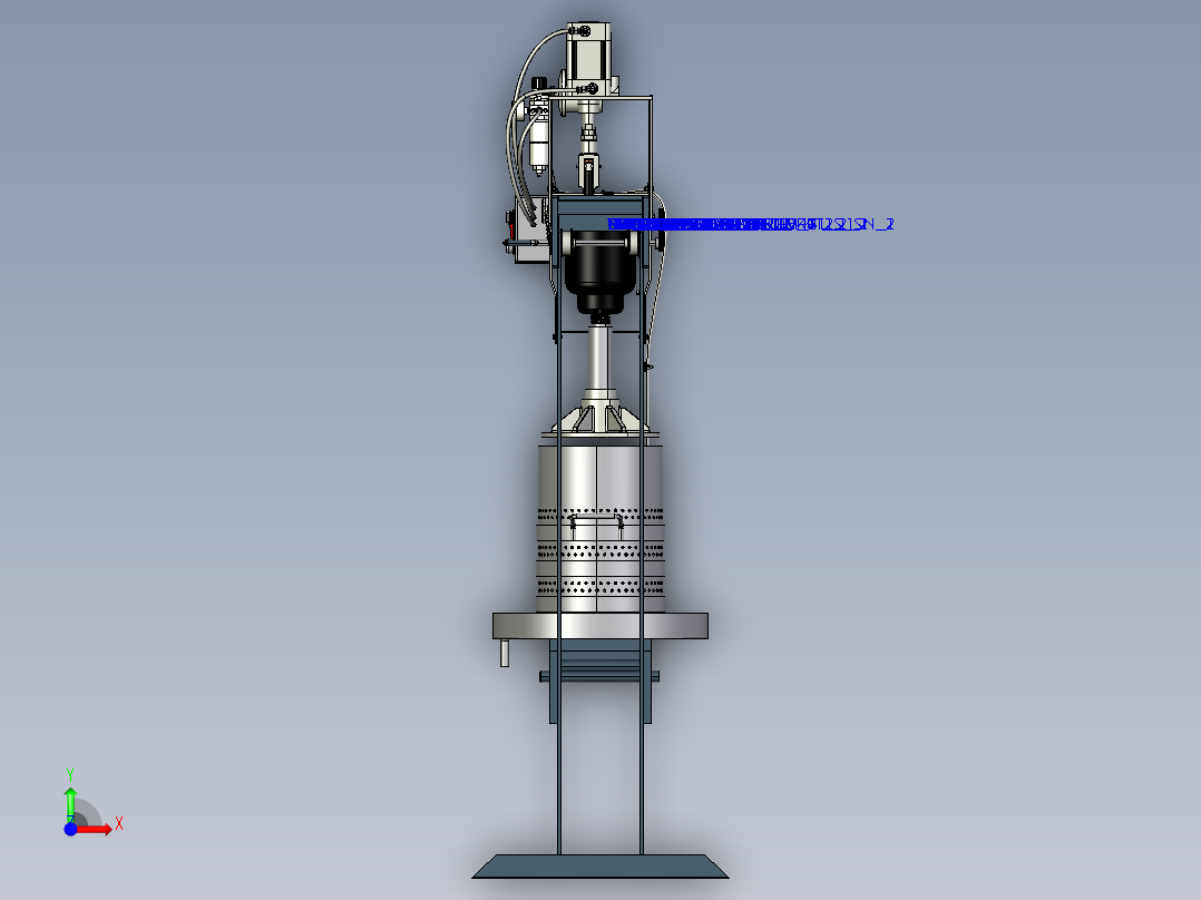 半自动分离压榨机3D模型前视图