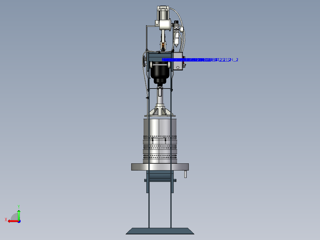 半自动分离压榨机3D模型后视图