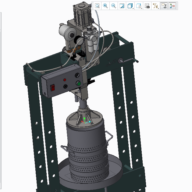 半自动分离压榨机3D模型