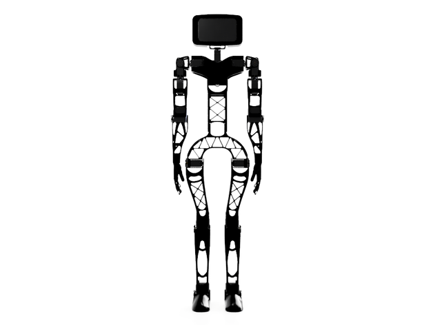 Aster适合3D打印的人形机器人模型3D图纸 IGES STL格式