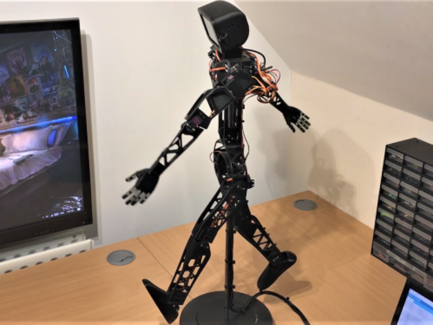 Aster适合3D打印的人形机器人模型3D图纸 IGES STL格式