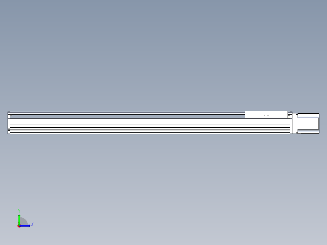 东锦丝杆传动-直线滑台模组DH270-C-L10-S1400-BC-T1000W-C3左视图