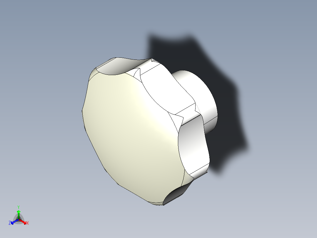星型把手(電木)(B)2467-3D多系列多零件图纸模型