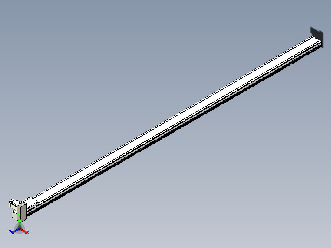 同步带全封闭直线模组TPA-HCB-105D-90-L3050-RU-Y-P20-N3正等轴测图