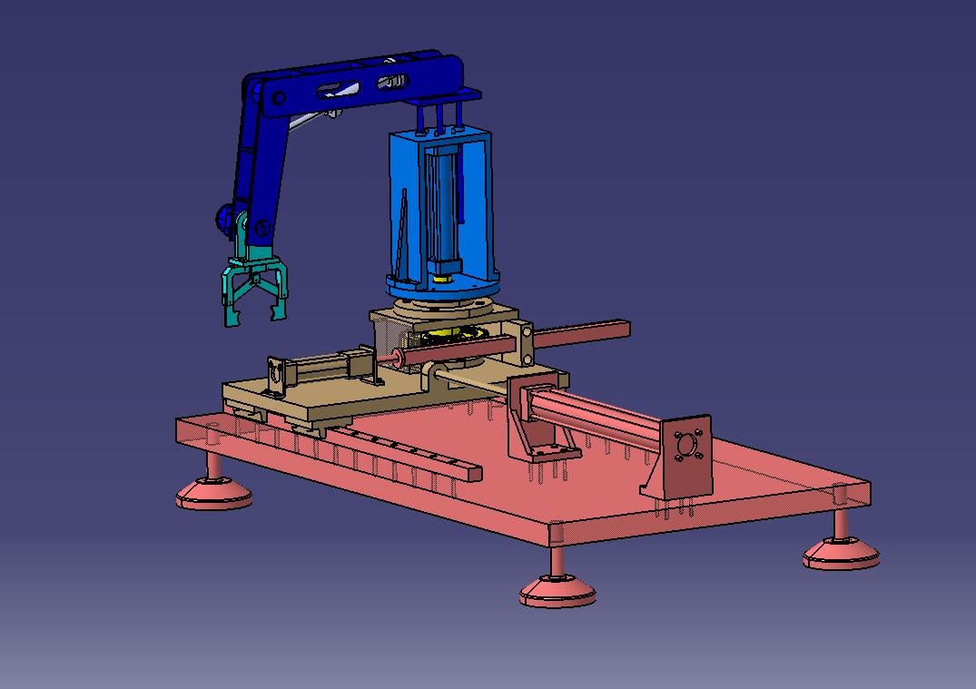 基于CATIA的五自由度液压机械手臂结构设计-含三维catia
