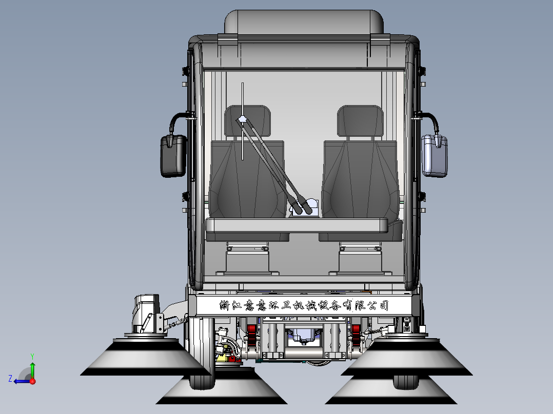扫地车整套图纸右视图