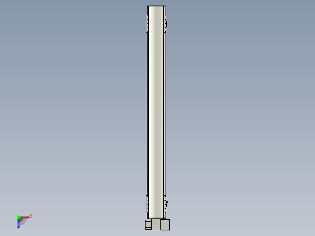 直线模组WG-LHB12-S1100-RD设计图纸俯视图