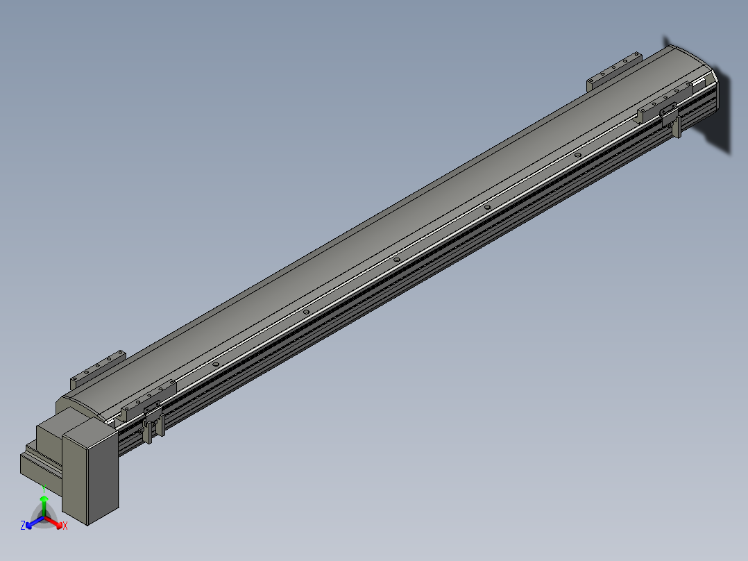 直线模组WG-LHB12-S1100-RD设计图纸正等轴测图