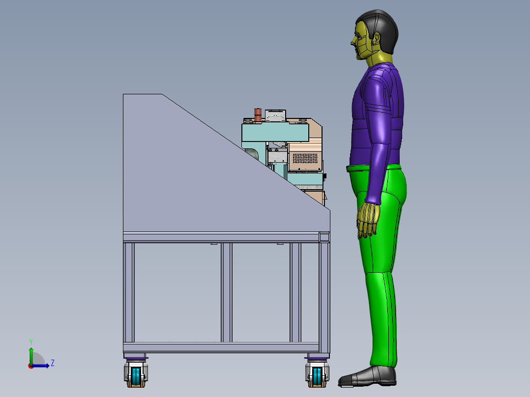 平面快速打印机sw18可编辑左视图