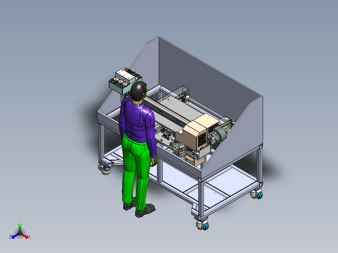平面快速打印机sw18可编辑正等轴测图