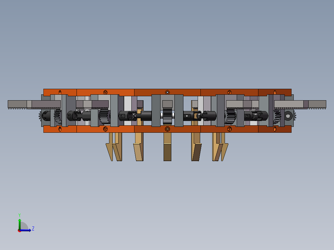 环形伸缩张紧机构设计sw18可编辑左视图