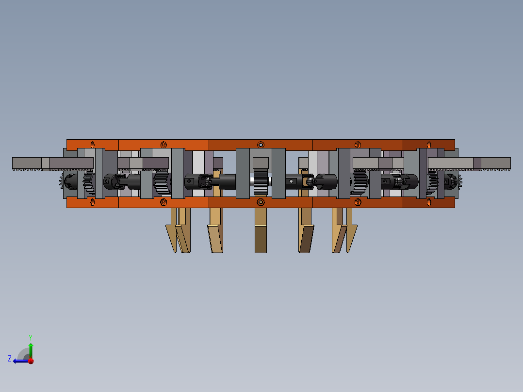 环形伸缩张紧机构设计sw18可编辑右视图