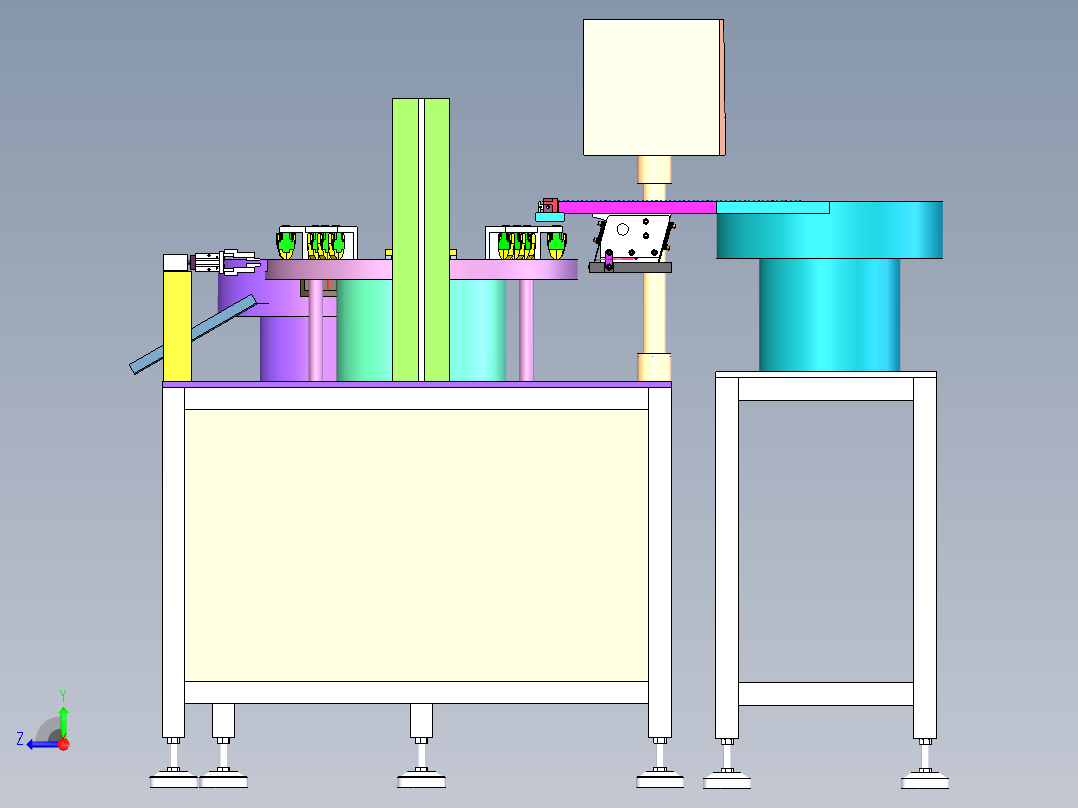 塑件自动压螺丝设备sw21可编辑右视图