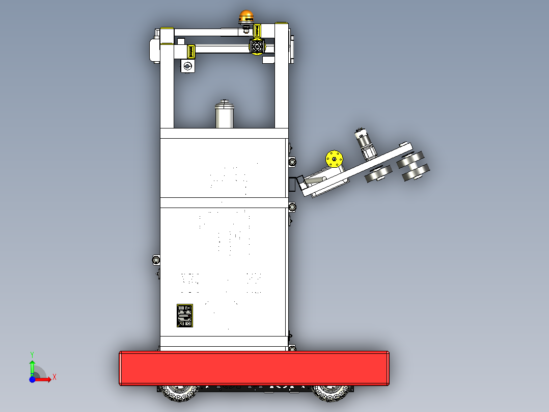 Worbots 4145 2018 (After Miami)麦克纳姆轮车3D图纸 STP格式前视图