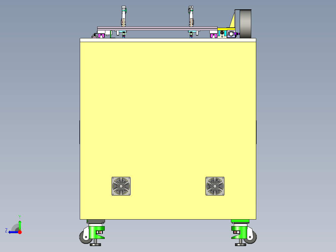摆盘上料机3D图纸 3D模型自动化设备3D图纸3D模型 上料机机械3D图纸右视图