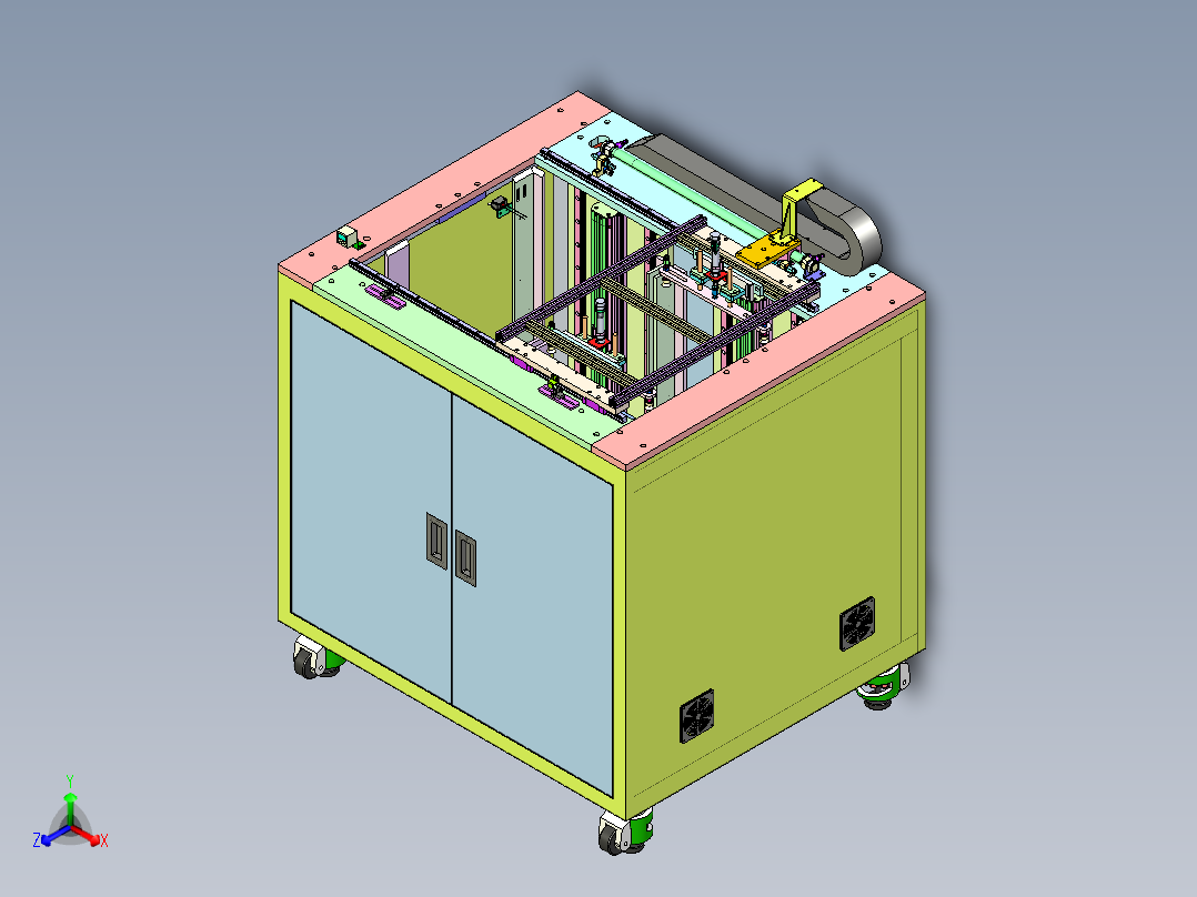 摆盘上料机3D图纸 3D模型自动化设备3D图纸3D模型 上料机机械3D图纸正等轴测图