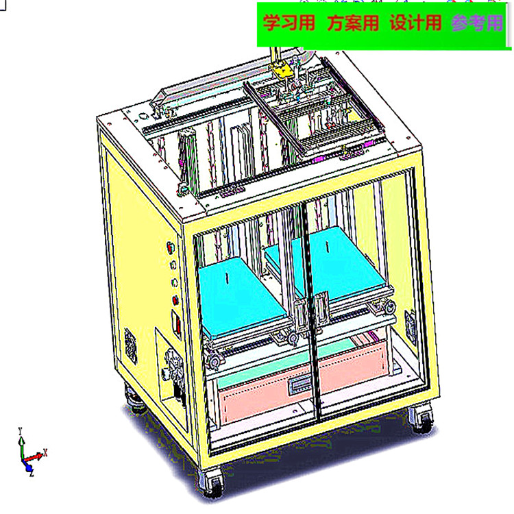 摆盘上料机3D图纸 3D模型自动化设备3D图纸3D模型 上料机机械3D图纸