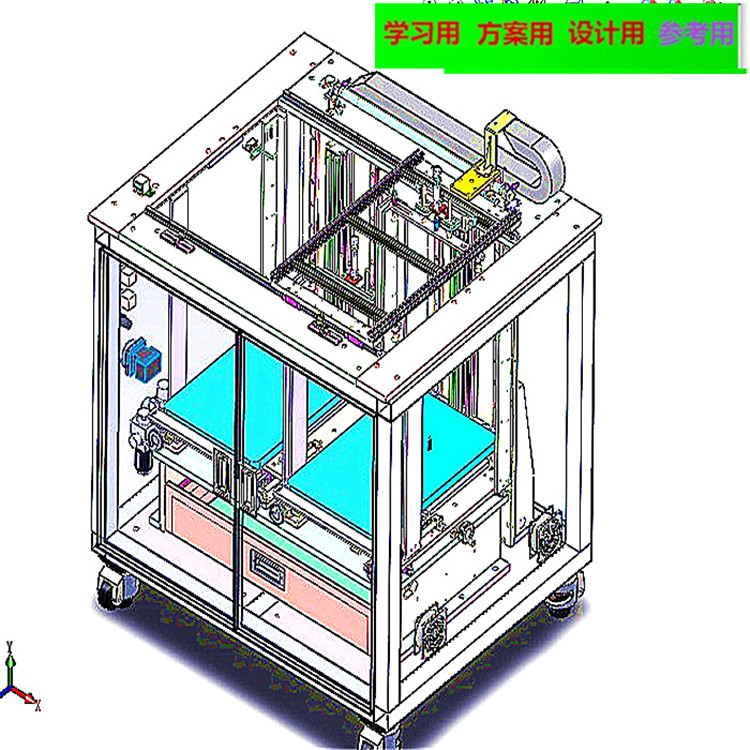 摆盘上料机3D图纸 3D模型自动化设备3D图纸3D模型 上料机机械3D图纸