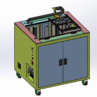 摆盘上料机3D图纸 3D模型自动化设备3D图纸3D模型 上料机机械3D图纸