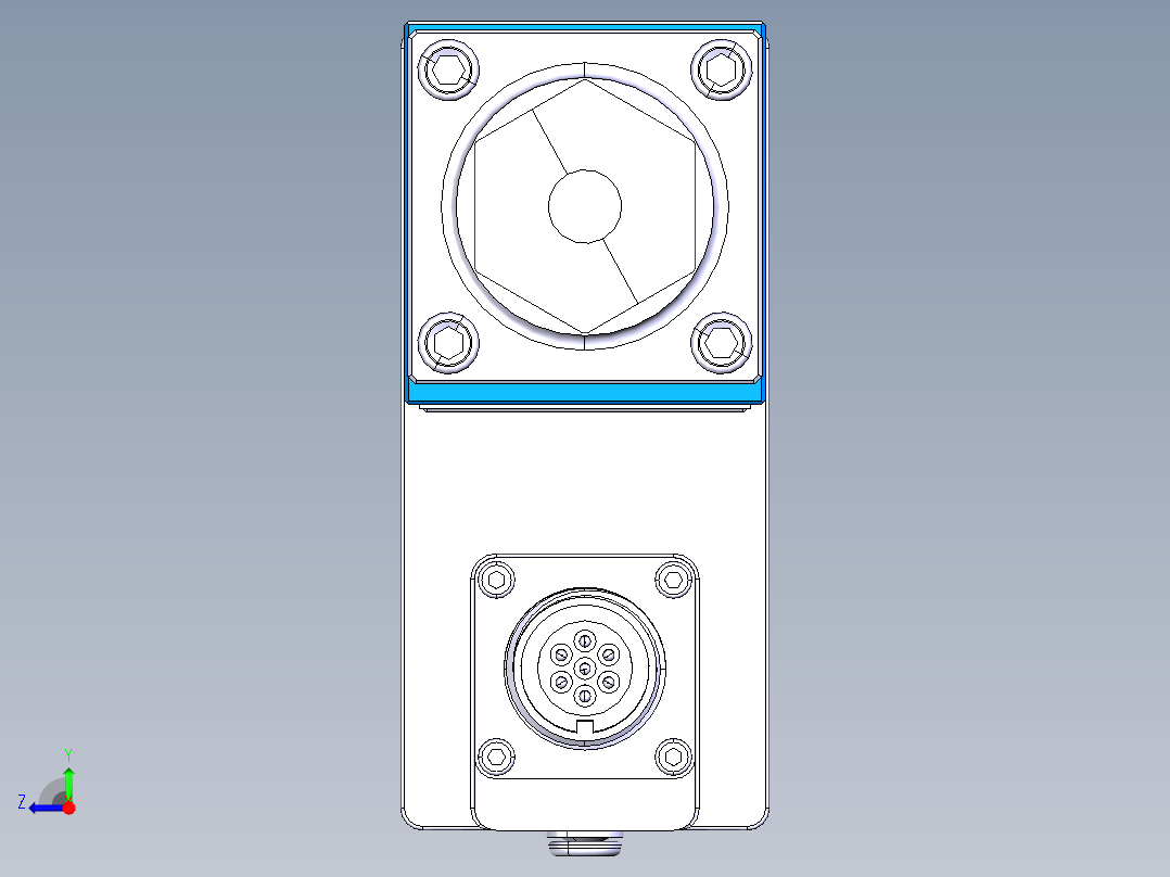 Moog伺服阀设计三维stp右视图
