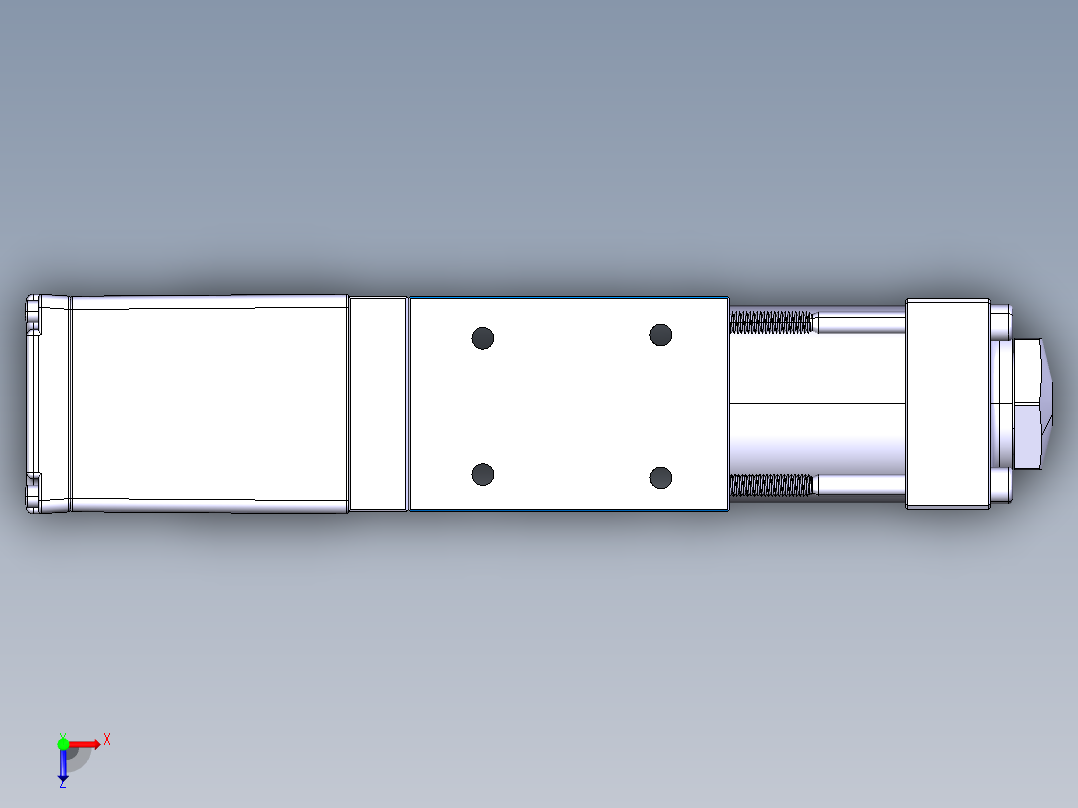 Moog伺服阀设计三维stp俯视图