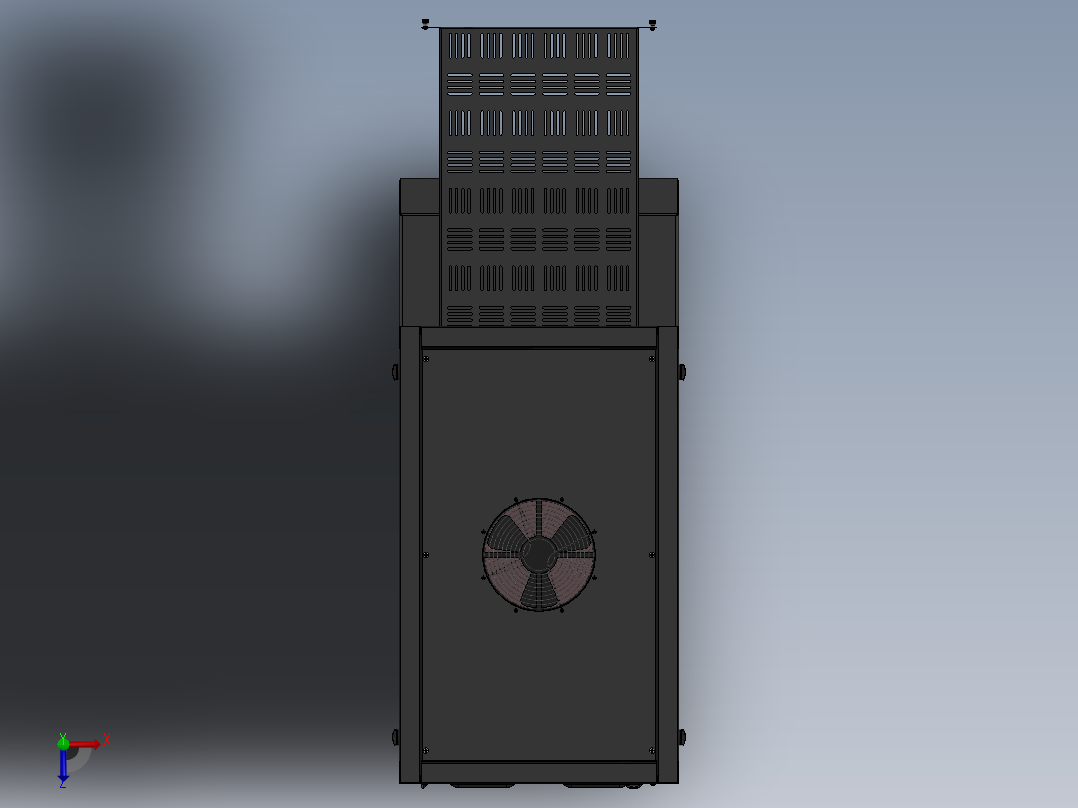 19英寸设备机架俯视图