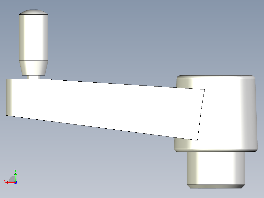 旋轉把手MT-3D多系列多零件图纸模型后视图