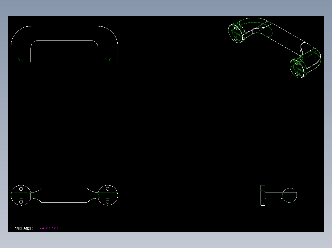 取手(塑膠)K4-2D多系列多零件图纸模型