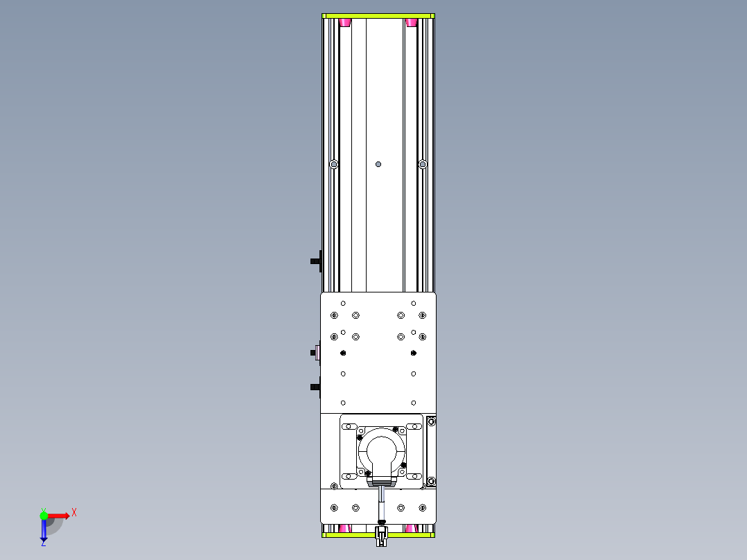 东锦齿条传动DH136G-S300-BU-减速机+P400W俯视图