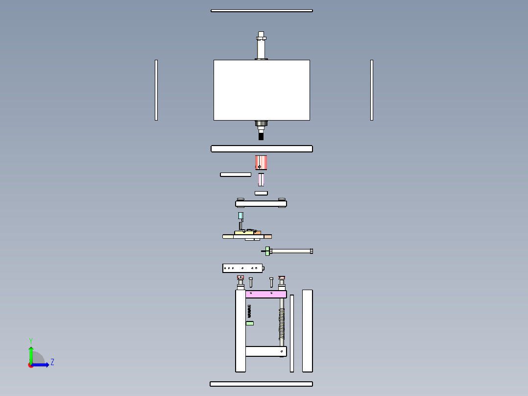 弹片冲压模具左视图
