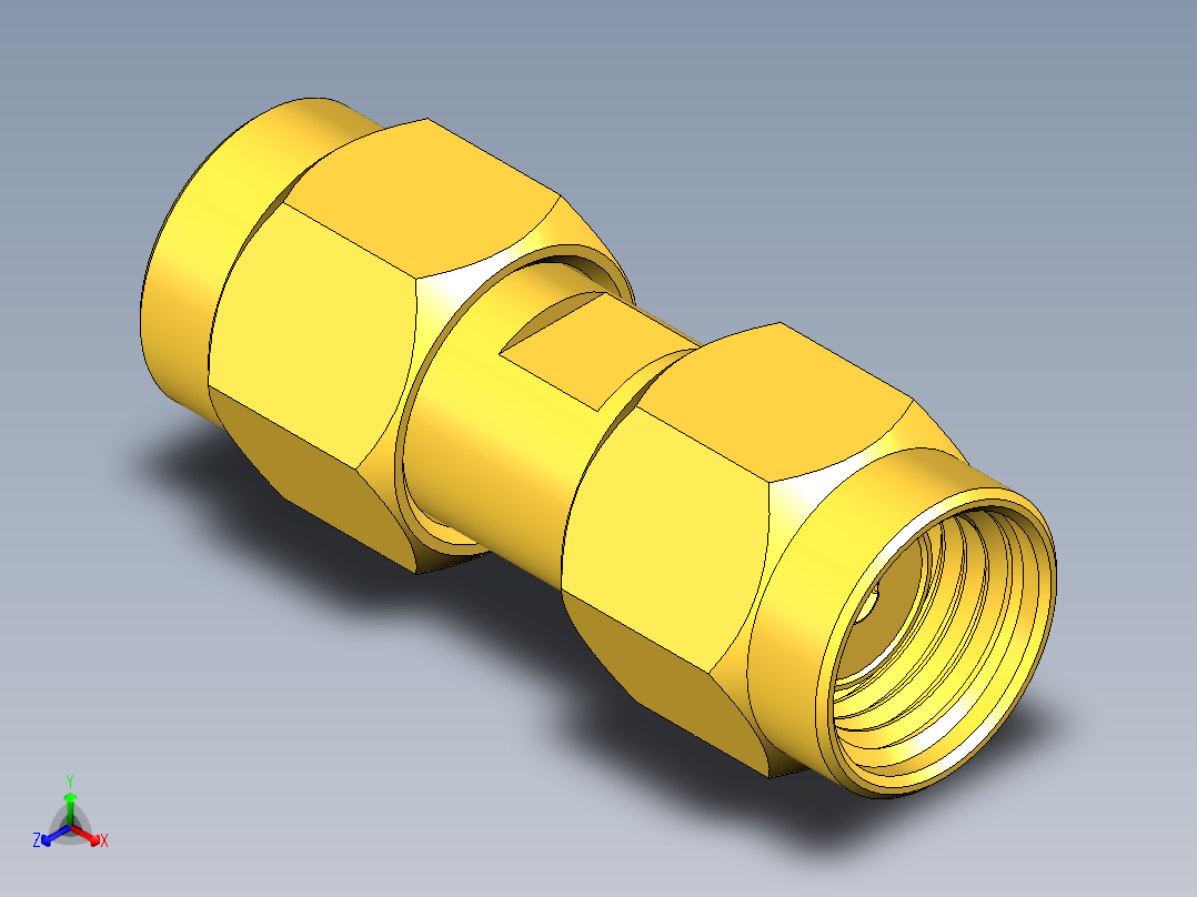 SMA接口56正等轴测图
