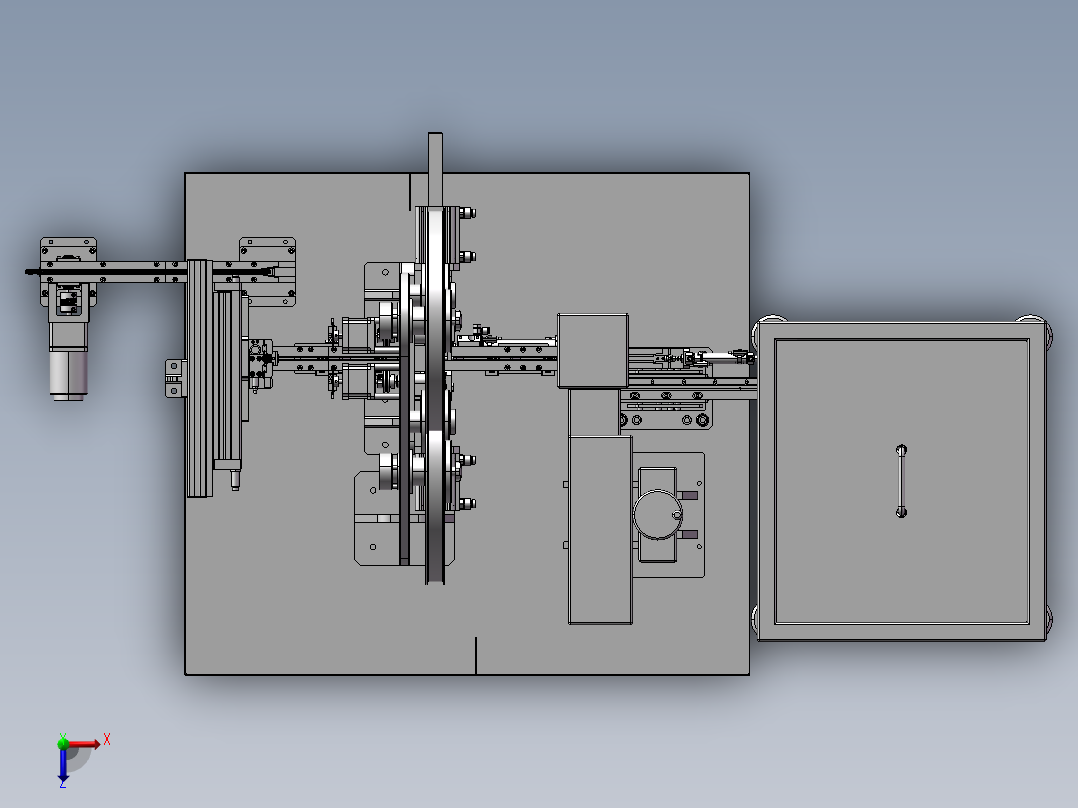 铁壳组装镭射机俯视图
