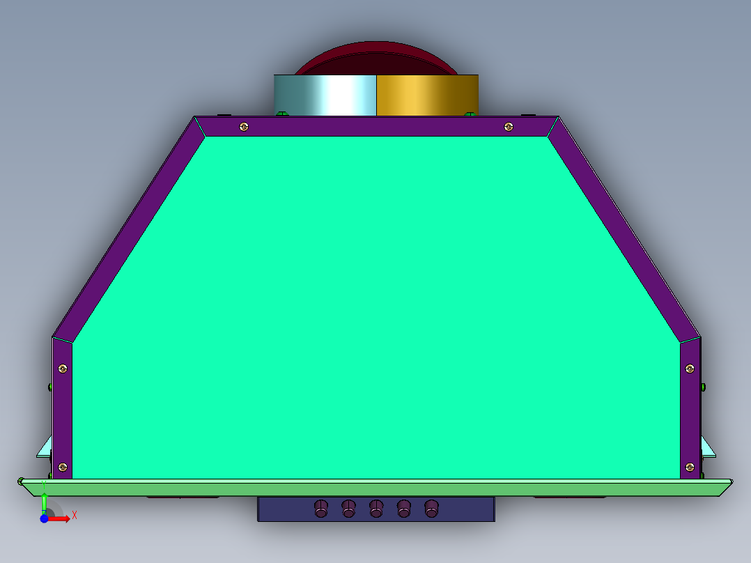 商用厨房大吸力餐饮抽油烟机前视图