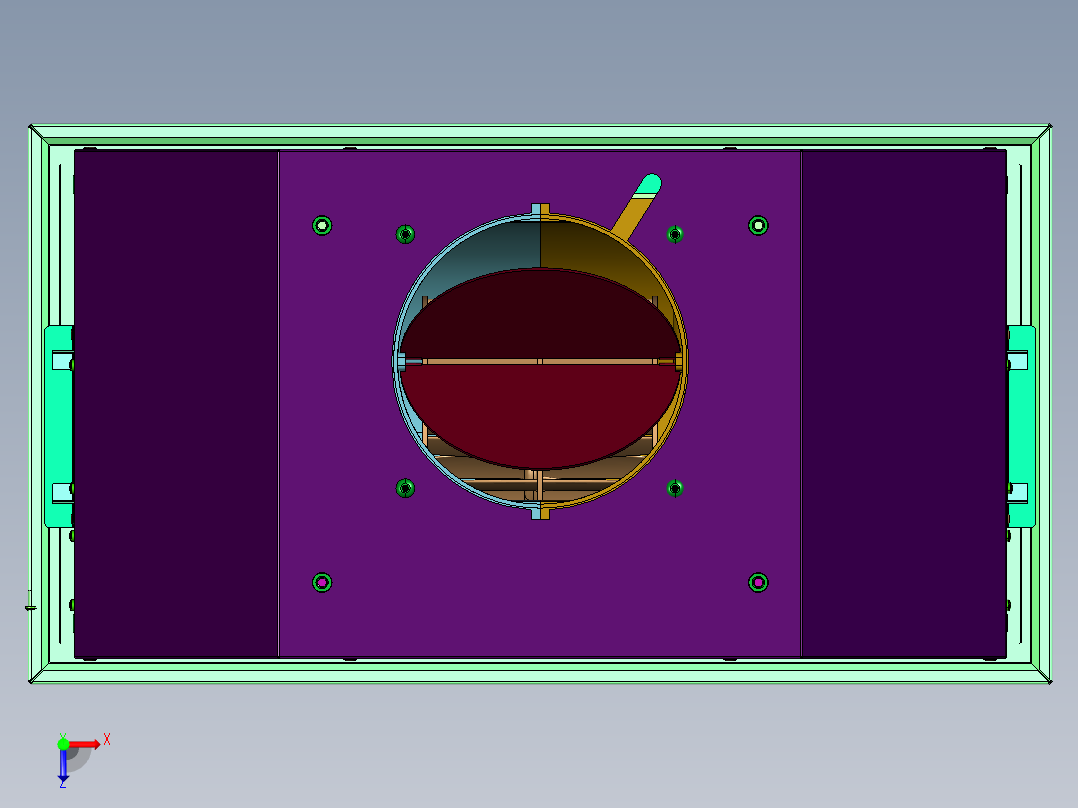 商用厨房大吸力餐饮抽油烟机俯视图