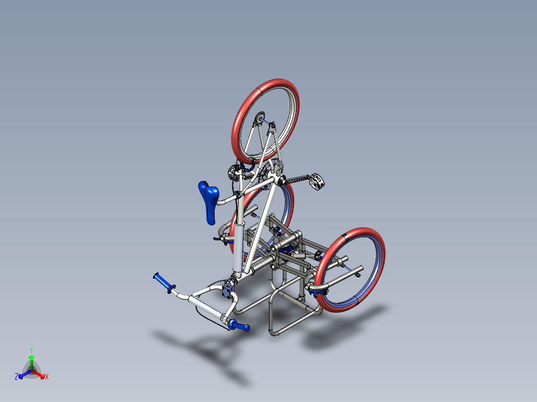 倾斜货运三轮车概念--3dm stp