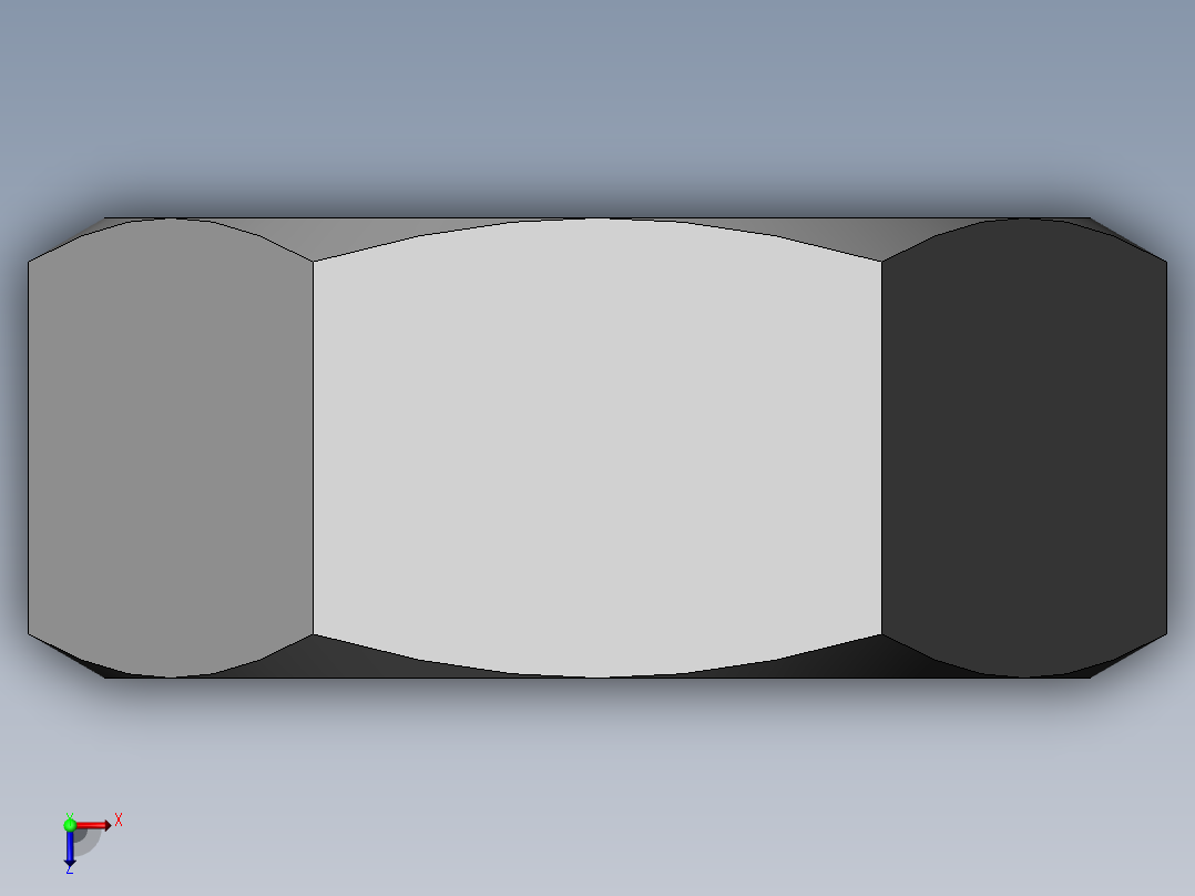 DIN 934 螺母-M3.5 Nut.SLDPRT俯视图