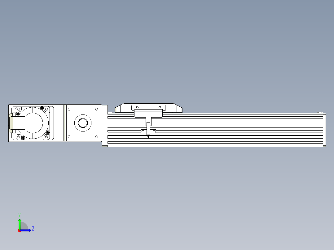 同步带全封闭直线模组TPA-HCB-85D-90-L200-ML-C-P20-N3左视图