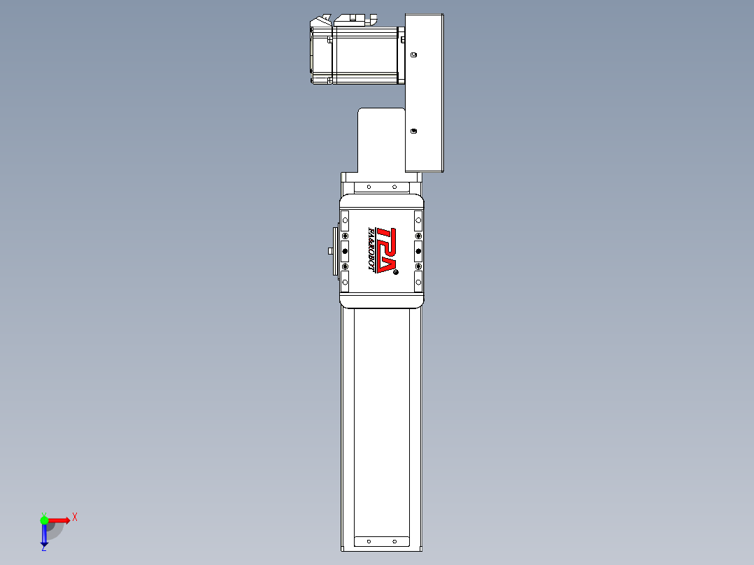 同步带全封闭直线模组TPA-HCB-85D-90-L200-ML-C-P20-N3俯视图