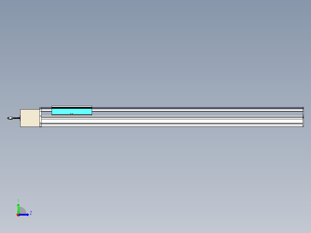 同步带滑台-半封闭B22-L100-C-S1100-R-P75-D3-N5左视图