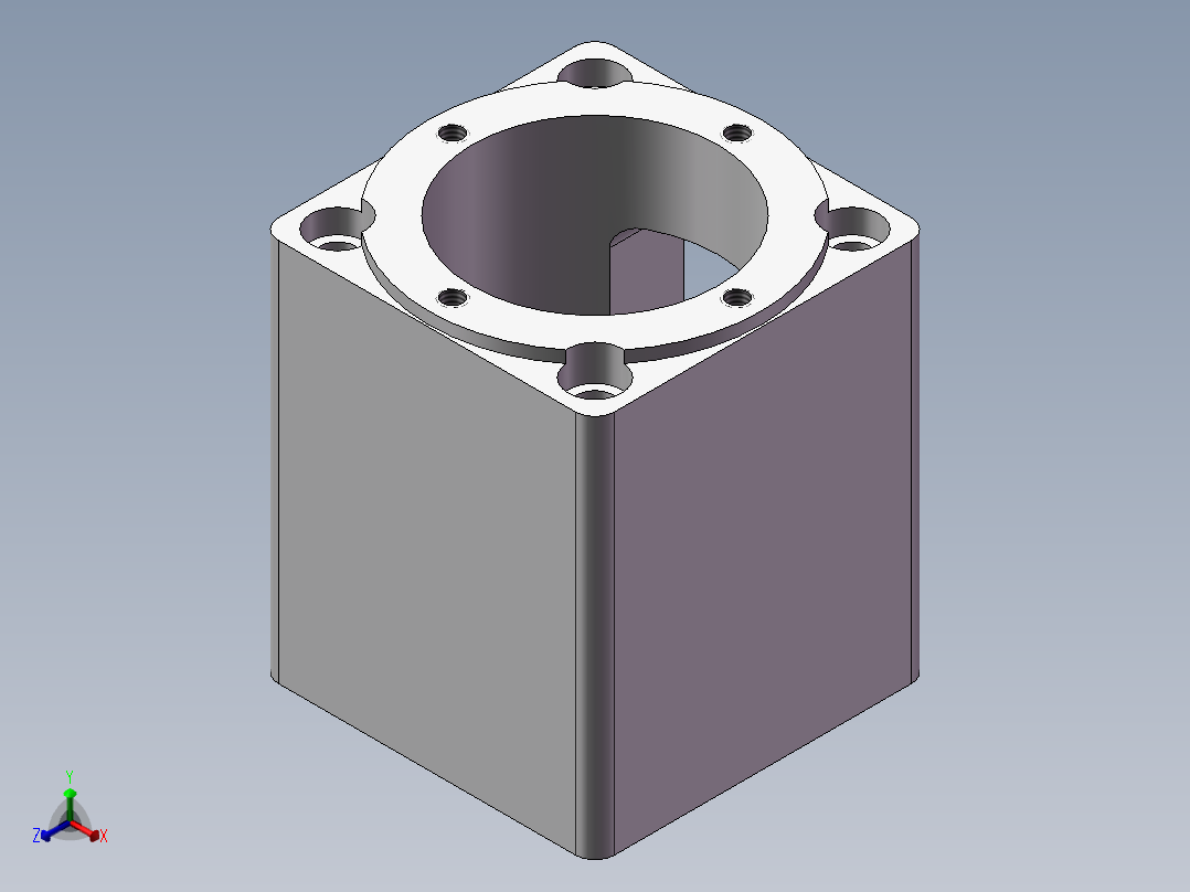 电动滑台模组MTG100电机座正等轴测图