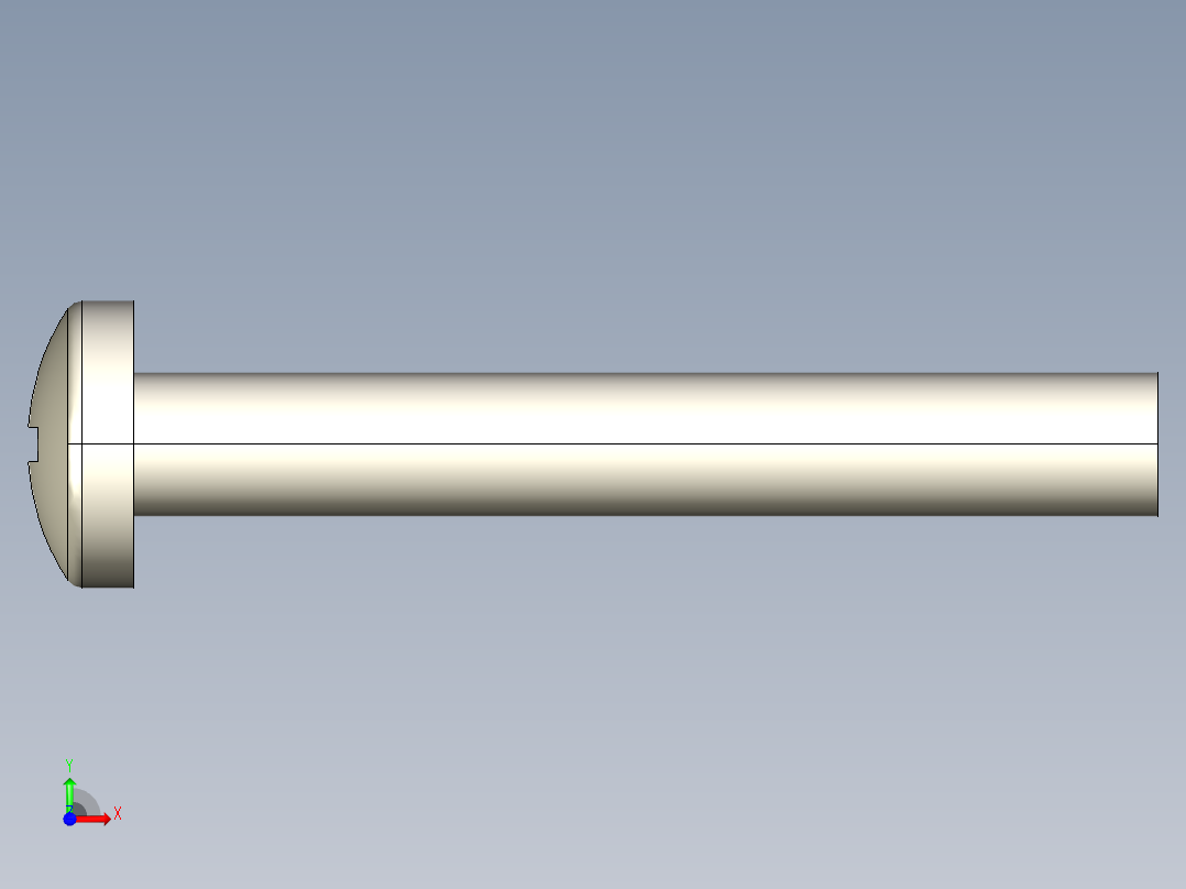 螺丝 M3.5 十字盘头-M3.5 x 25 Screw head.STEP前视图