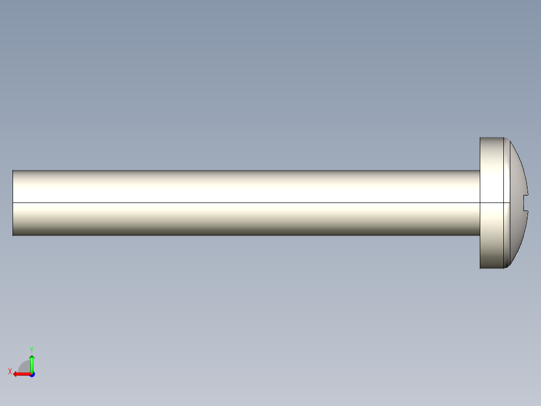 螺丝 M3.5 十字盘头-M3.5 x 25 Screw head.STEP后视图